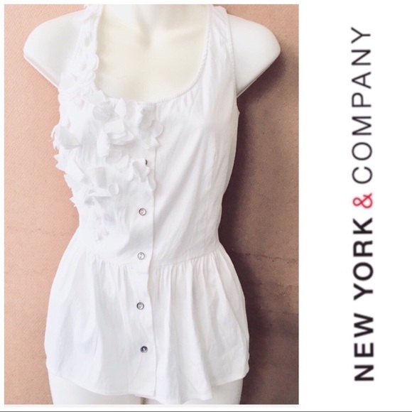 New York & Company Tops - 🧡 New York & Company White Tank Top Size 8